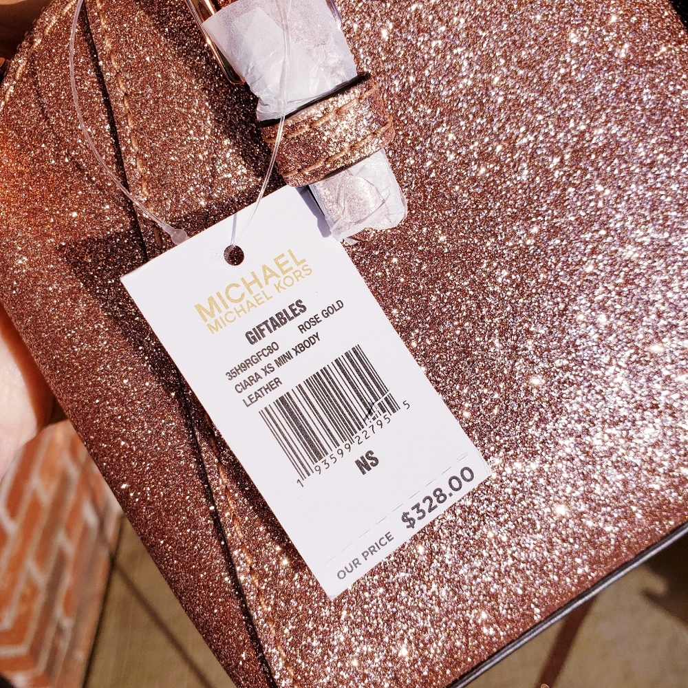 🌺NWT Michael Kors XS MINI Ciara XBODY rose gold - Picture 6 of 8